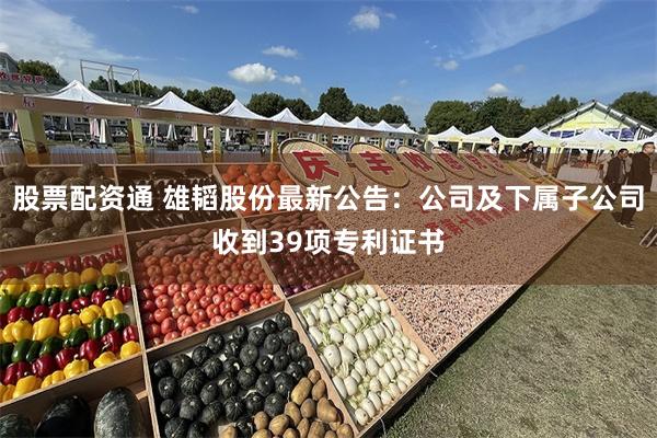 股票配资通 雄韬股份最新公告：公司及下属子公司收到39项专利证书