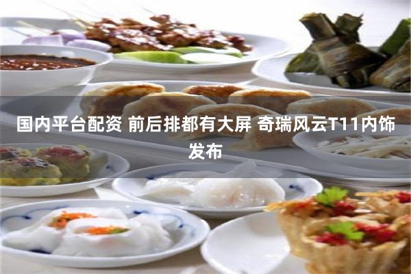 国内平台配资 前后排都有大屏 奇瑞风云T11内饰发布