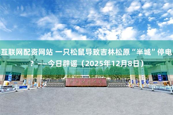 互联网配资网站 一只松鼠导致吉林松原“半城”停电?——今日辟谣(2025年12月8日)